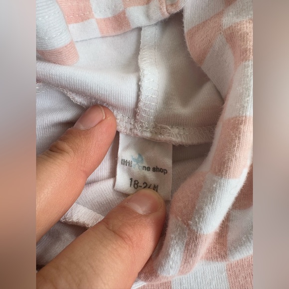 Little One Shop Pink Check Hooded Onesie - Picture 3 of 3